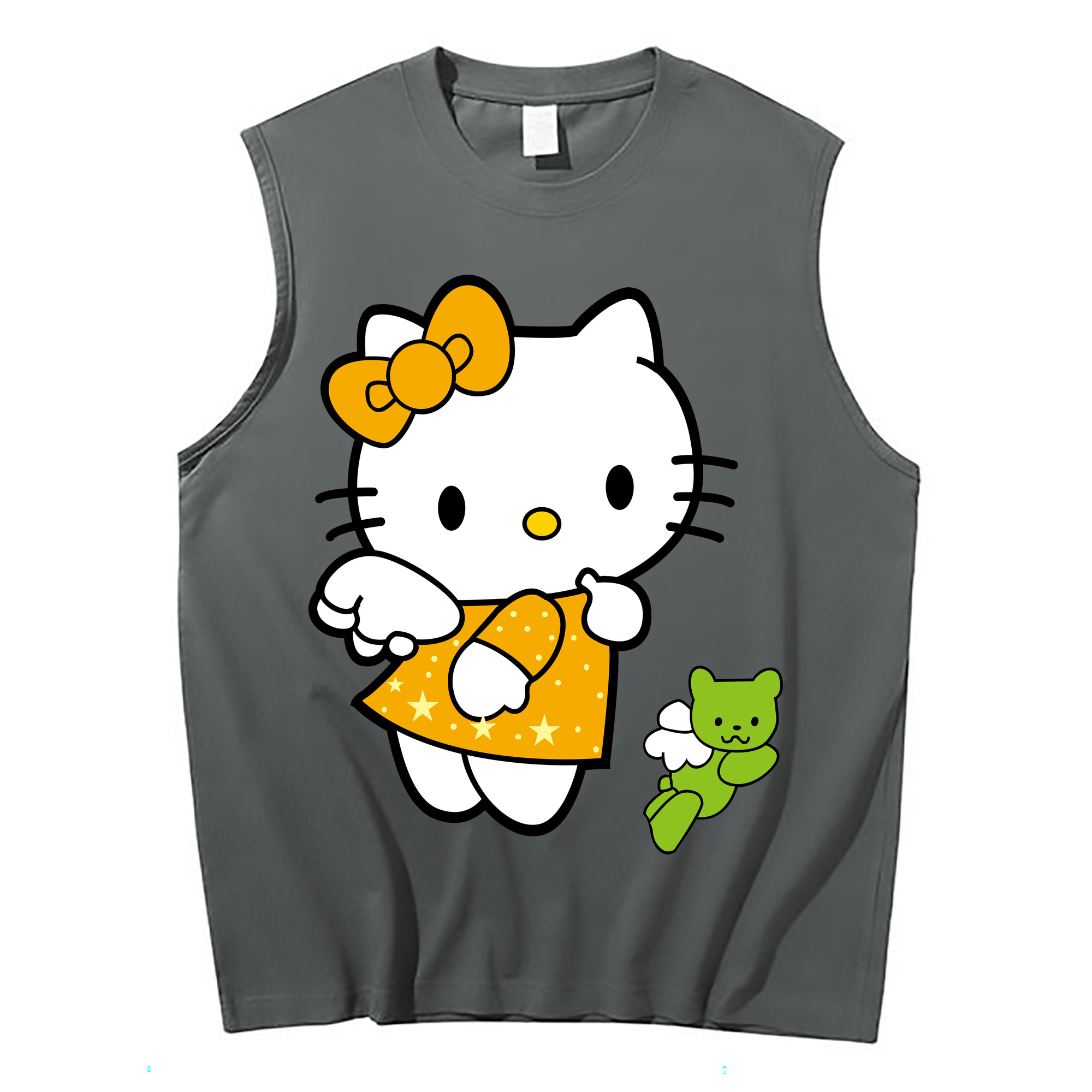 （画像用） Hello Kitty ハローキティ コットン100％タンクトップ（フロントプリント）